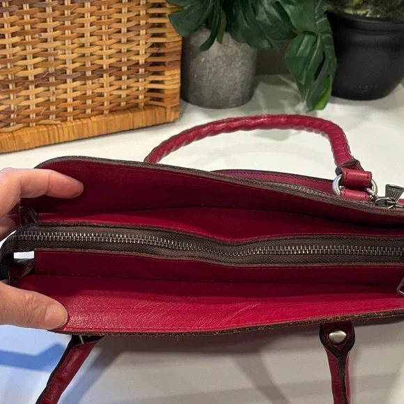Patricia Nash Leather Calvi Handbag Crossbody in Red - Picture 5 of 15
